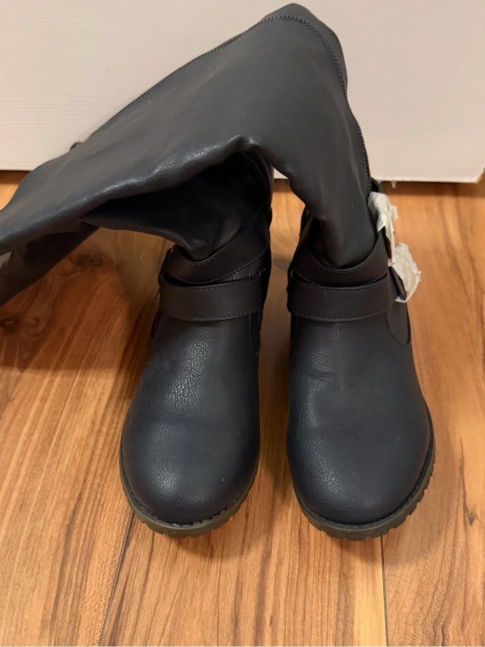 Just can Black Over-the-Knee Zip Riding Boots